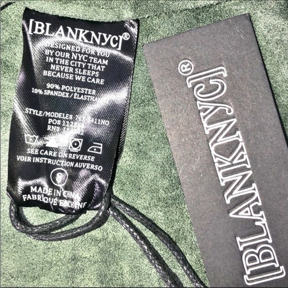 Blank NYC Sage Vegan Suedes Waterfall Lapel Drawstring Front Closure Jacket SzS - Picture 15 of 16